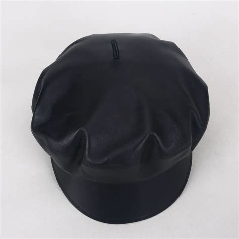 black beret from dior|black lambskin Dior beret.